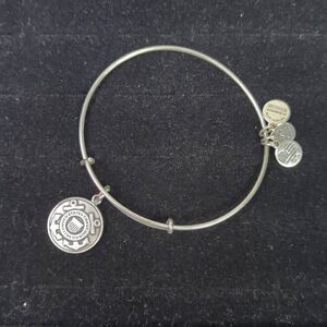 Alex and Ani US Coast Guard Charm Bangle Bracelet Rafaelian Silver Finish Adjust